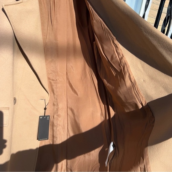 Massimo Dutti Women's Mid-length Woolen Coat Double-breasted Wool Coat - Picture 5 of 9